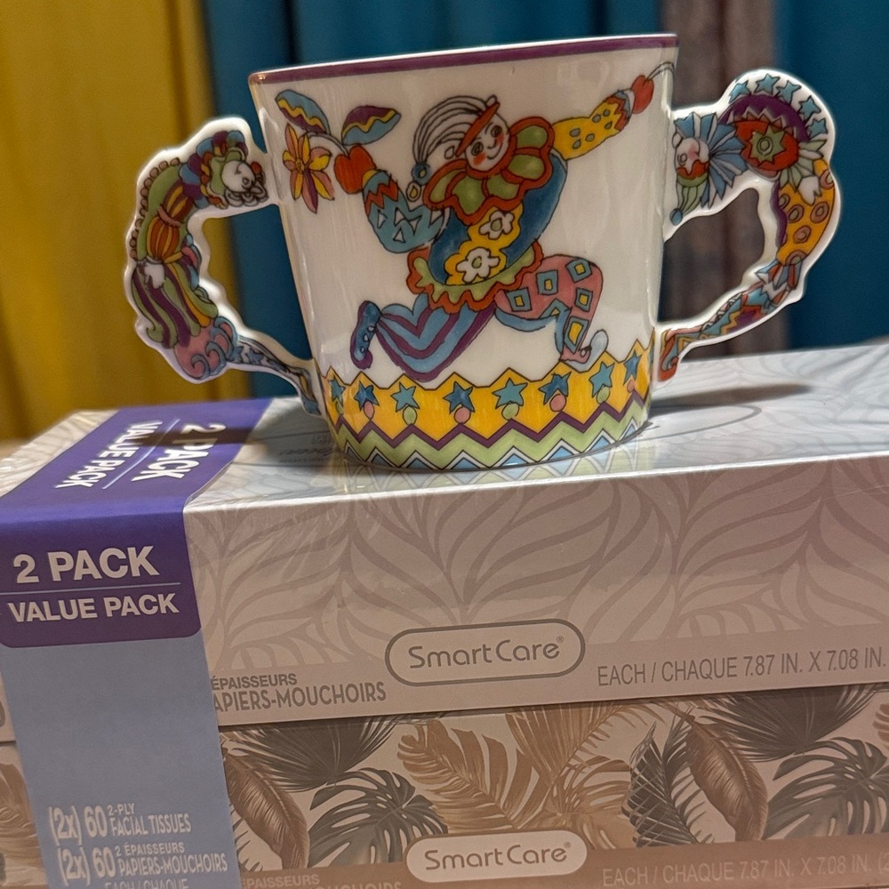 Tiffany & Co cup Colorful Clown Porcelain Mug